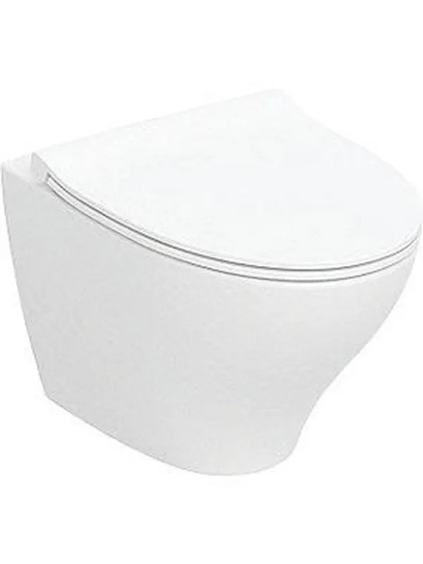 Ifö spira modern wall-hung wc set shrouded rimfree with w
