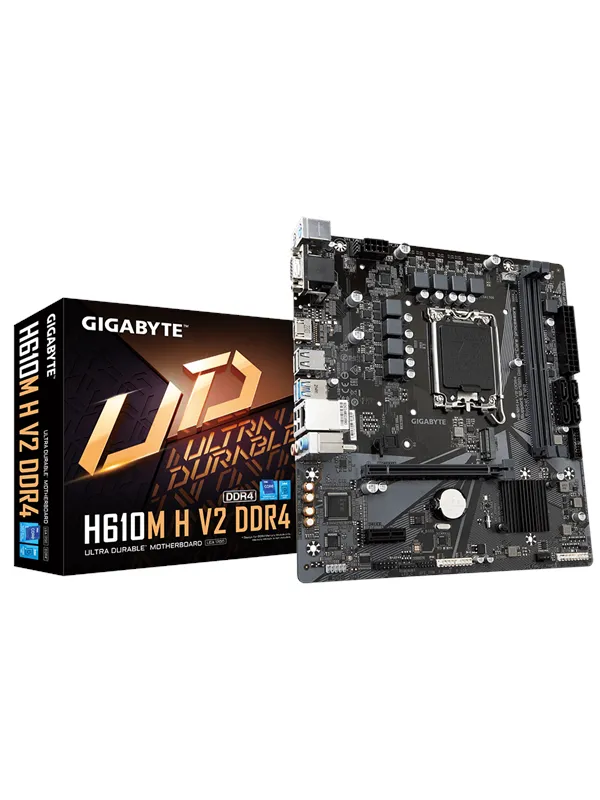 GIGABYTE H610M H V2 DDR4 Hovedkort - Intel H610 - Intel LGA1700 socket - DDR4 RAM - Micro-ATX
