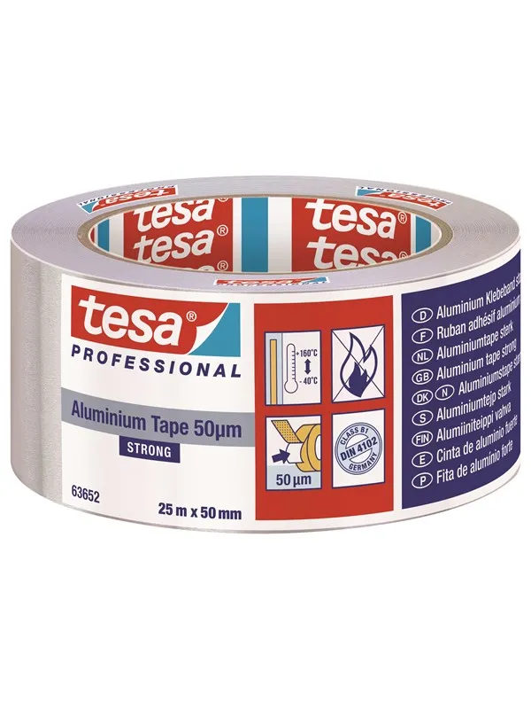 tesa Aluminum Tape Strong  50mµ Liner 25m x 50mm
