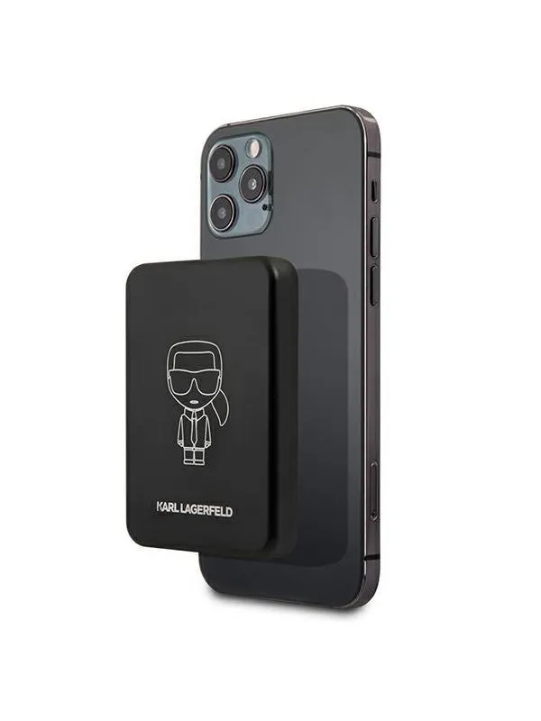 Karl Lagerfeld 3000mAh Inductive Powerbank with MagSafe - Black Nødlader - Svart - 3000 mAh