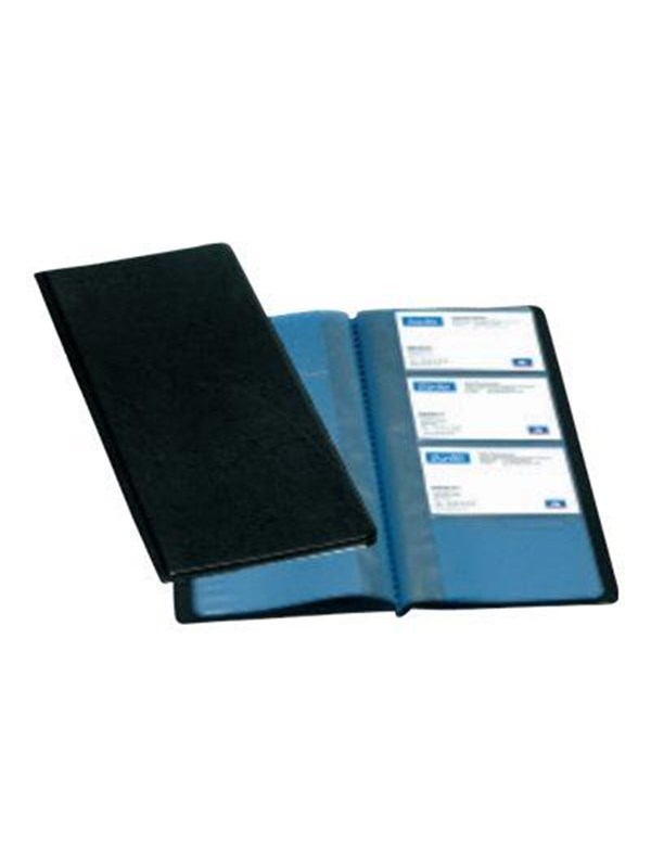 Bantex ELBA Standard - business card book - for 58 x 86 mm - capacity: 96 cards - black (pack of 12)