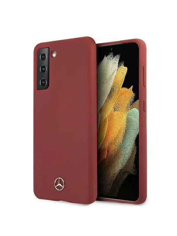 Mercedes Silicone Line Case for Samsung Galaxy S21+ - Red