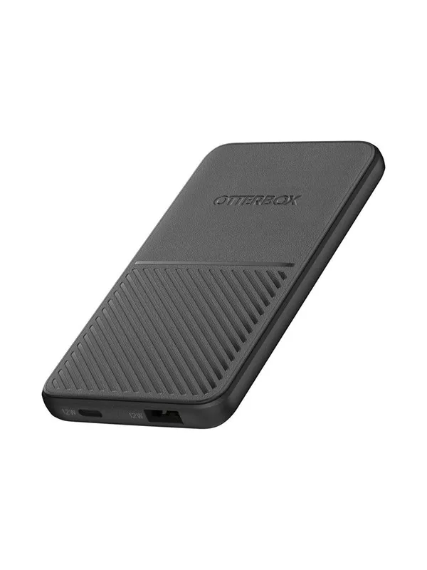 OtterBox Power Bank 5K MAH USB A&C 12W - black Nødlader - Svart - 5 Ah
