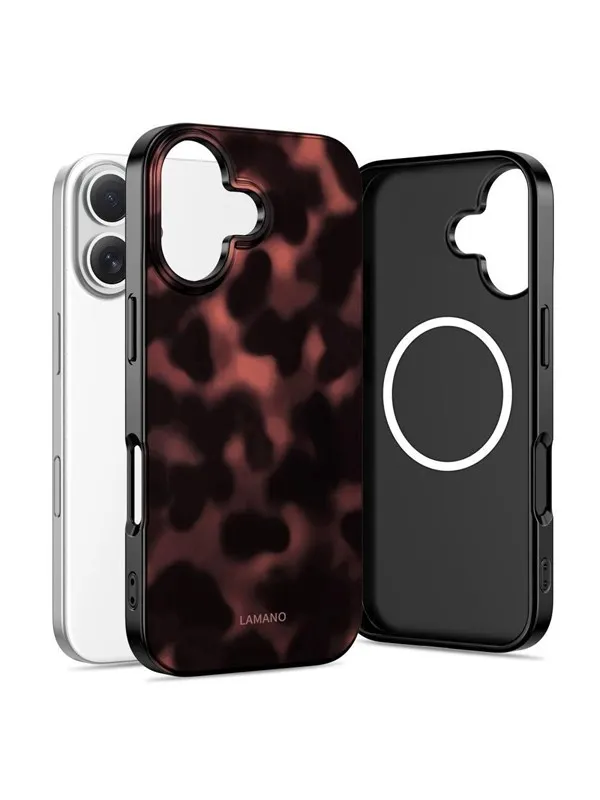 Tech-Protect  Lamano MagSafe Case for iPhone 16 - Black & Red