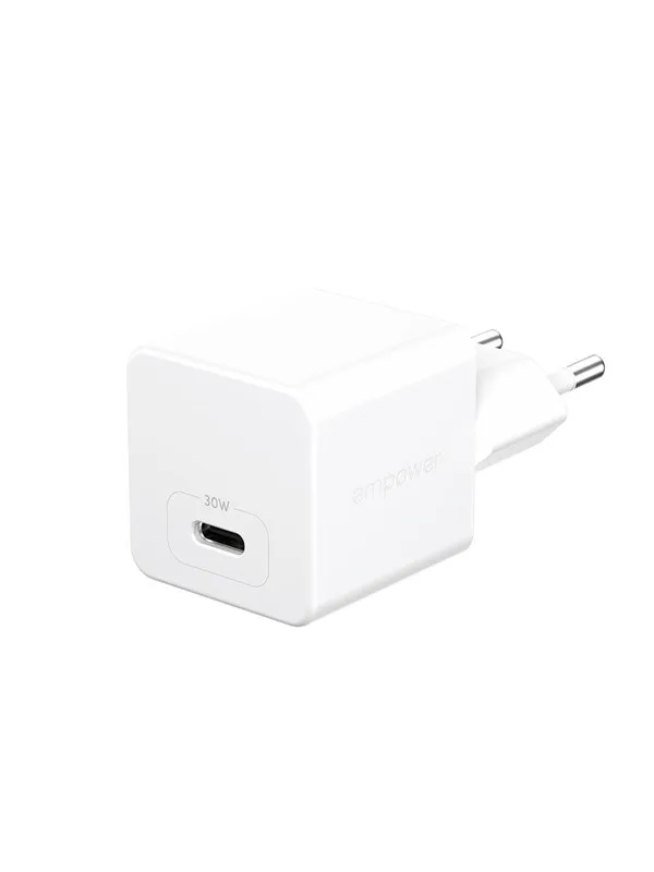 empower by PanzerGlass Turbo 30W Charger Single USB-C | EU Plug | Silver White