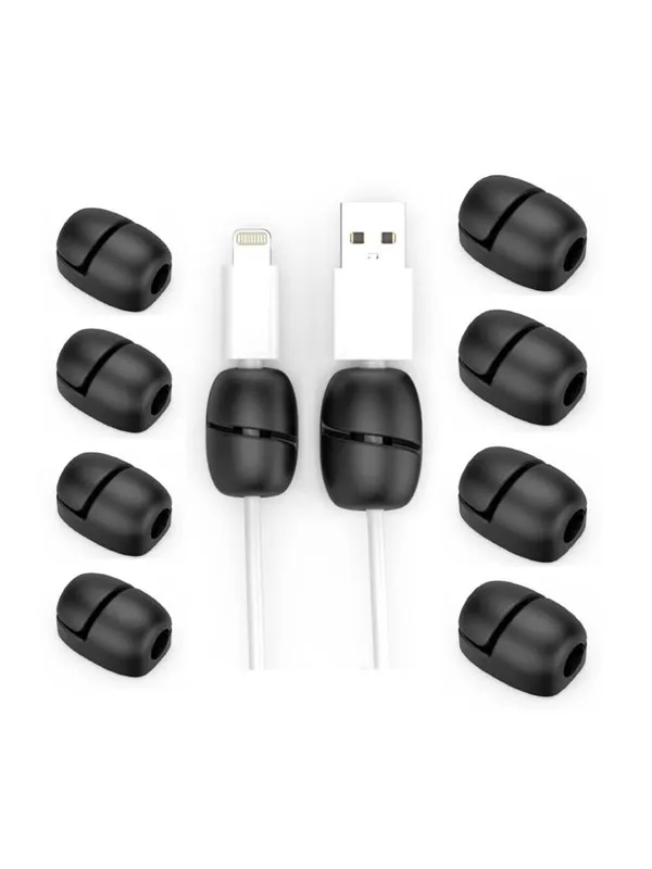 Desire2 Deskmate Cable Nuggets Black 10-pack