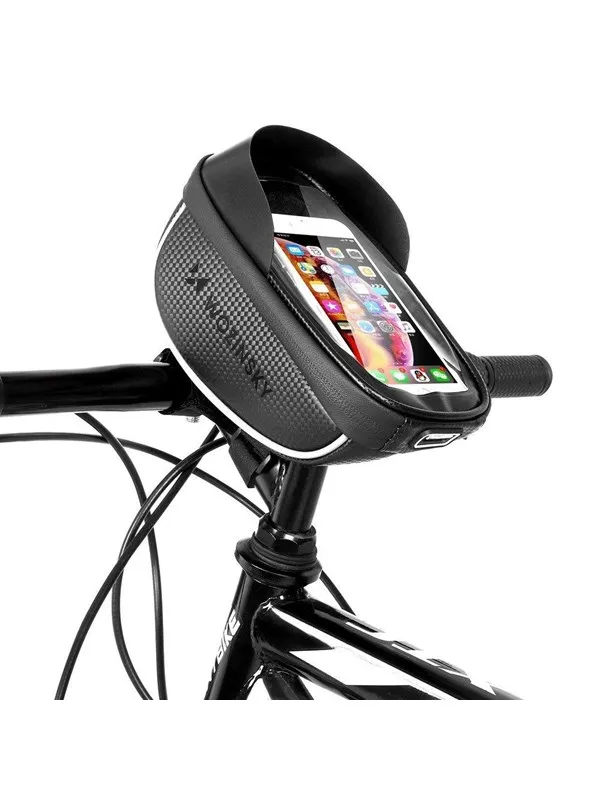 Wozinsky  Bicycle Handlebar Bag with Phone Case 1 L Black (WBB16BK)
