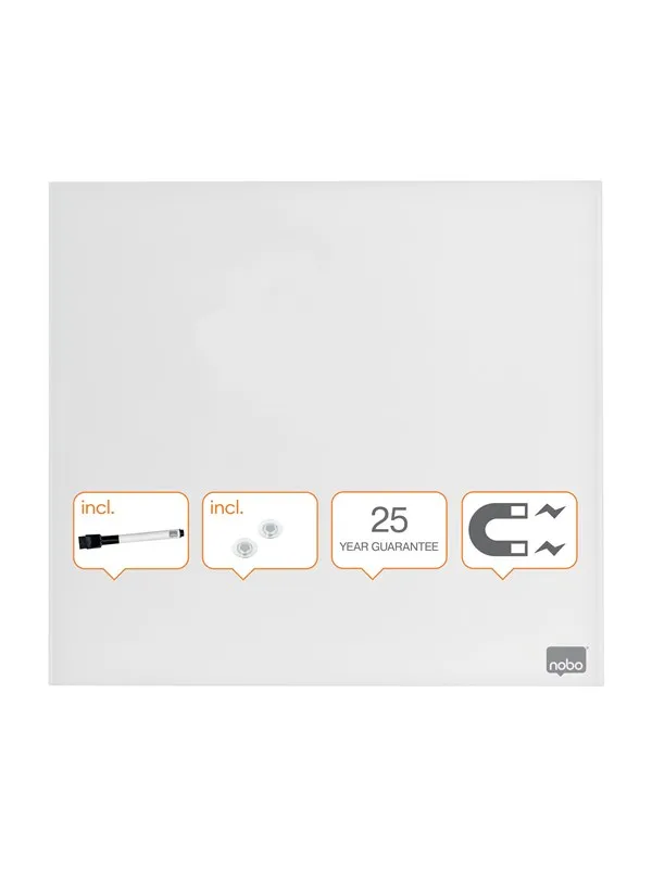 Nobo Glasstavle Diamond  30x30cm Kv. Hvit