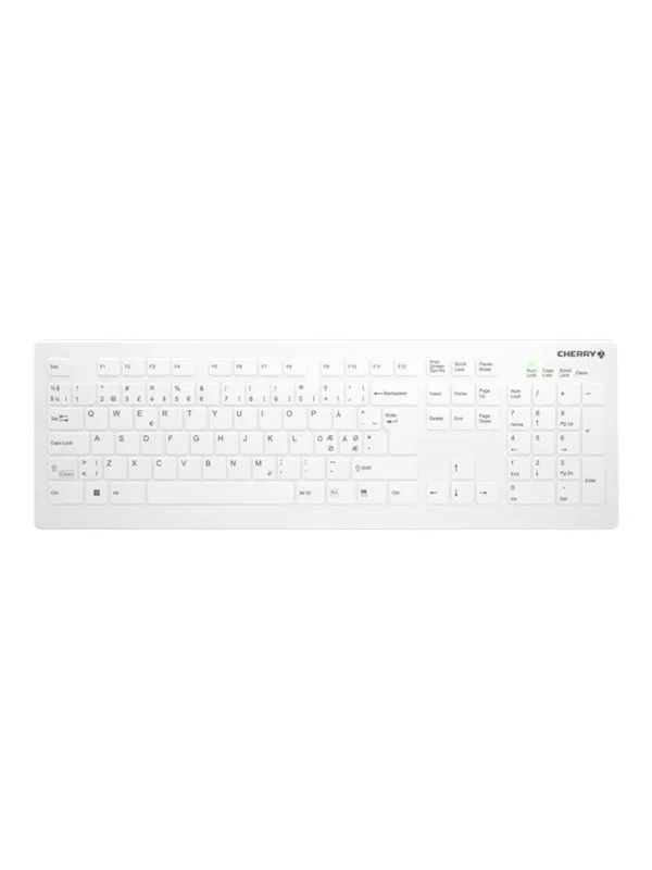 Cherry Active Key AK-C8112 - keyboard - wipe disinfection flat key profile - QWERTY - Pan Nordic - white Input Device - Tastatur - Nordisk - Hvit