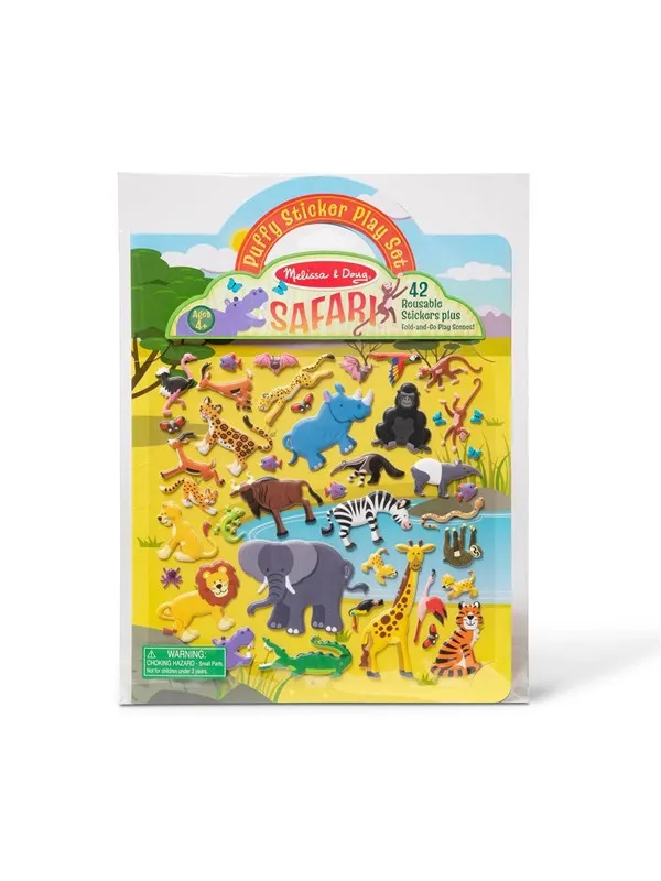 Melissa & Doug Reusable Puffy Stickers Playset Safari