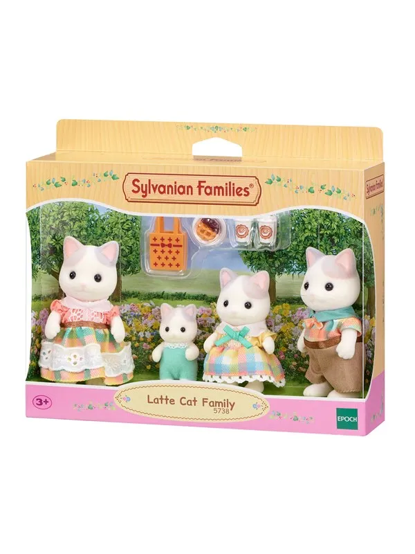 Sylvanian Families Latte Cat Family