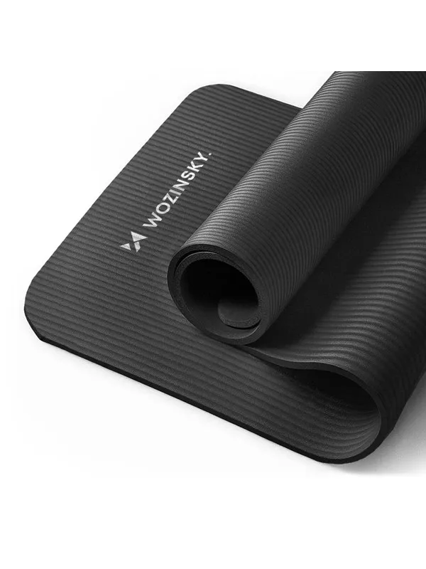 Wozinsky  exercise mat 181 x 63 x 0.9 cm thick gymnastic yoga mat black