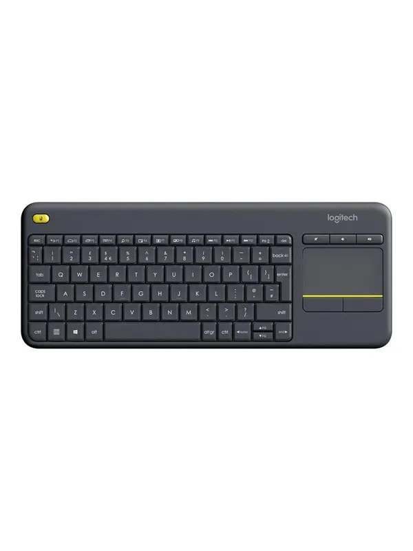 Logitech K400 Plus Ergonomic Wireless Touch - Tastatur - Nordisk - Svart