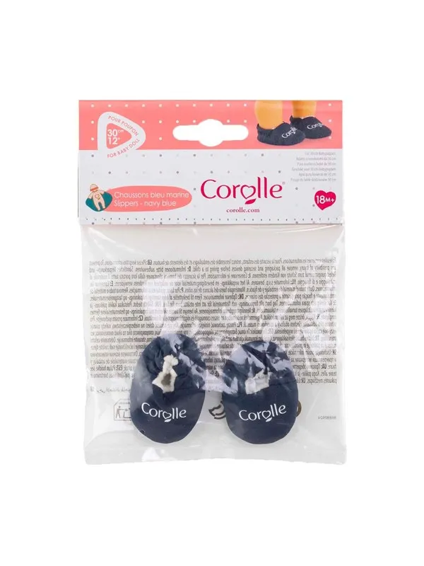 Corolle Navy Blue Slippers for Baby Doll 30cm