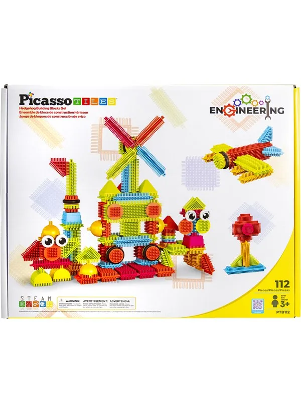 PicassoTiles Hedgehog Blocks, byggesett med 41 deler