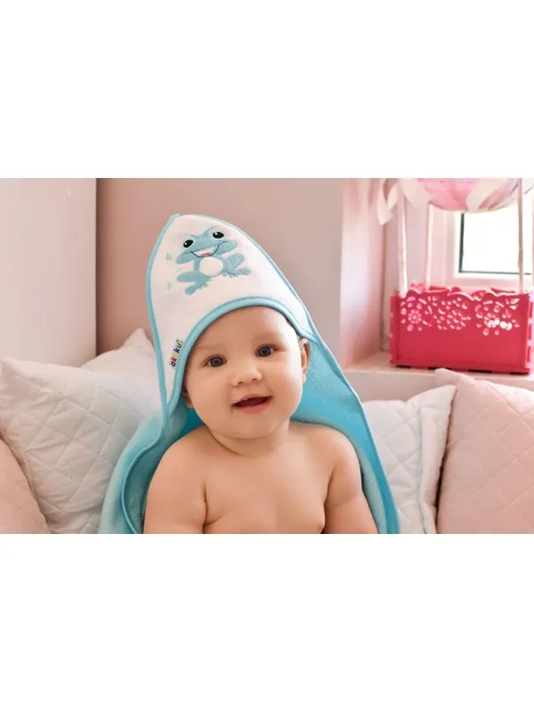 Akuku Baby hooded towel 100 x 100 cm FROG
