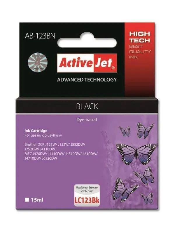 ActiveJet Tusz Activejet AB-123BN (zamiennik Brother LC123BK