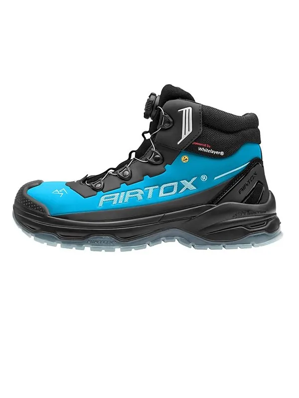 AIRTOX TX66 sikkerhetsstøvel,TransAm, Whitelayer spikertrampvern, PRO smart snøring, TPU såle, Svart/blå - Str. 39