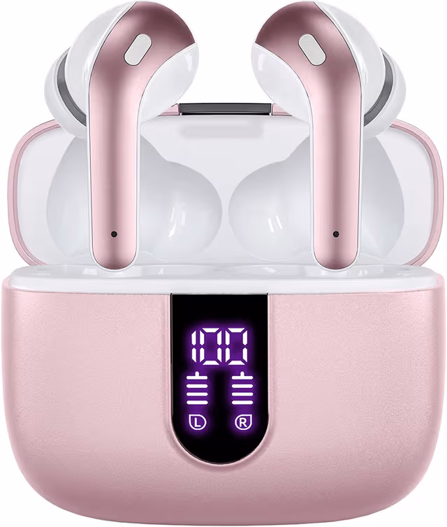 Trådløse hodetelefoner med mikrofon og berøringskontroll Rosa