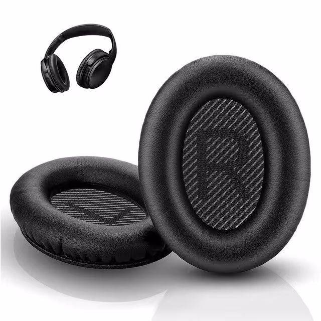 Øreputer for Bose QC35/SoundTrue-hodetelefoner, 1 par Sort