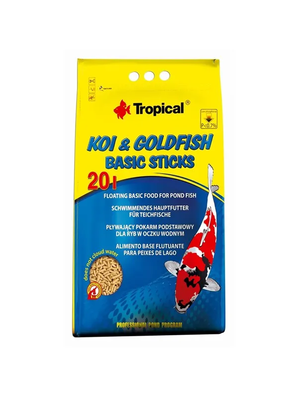 Tropical Koi & Guldfisk BASIC Sticks  20 L./1600 g. Pose