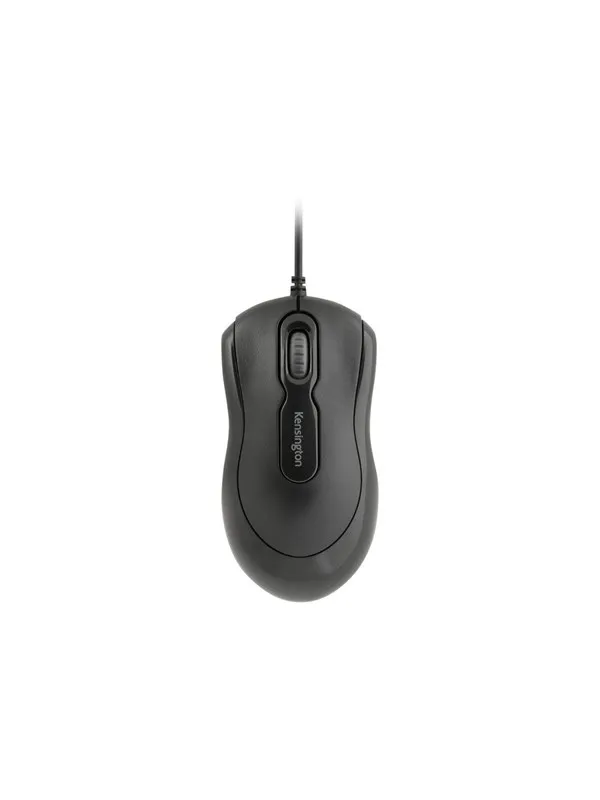 Kensington Mus m/kabel Mouse-in-a-box - Mus - Optisk - Svart