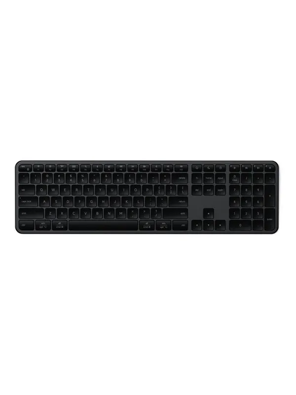 Satechi Slim EX3 - keyboard - connects four devices wirelessly full size - QWERTY - Nordic - space black Input Device - Tastatur - Nordisk - Svart