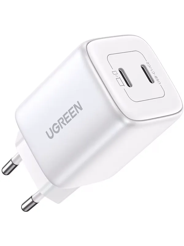 UGREEN Nexode GaN 45W Dual USB-C PD Charger - White