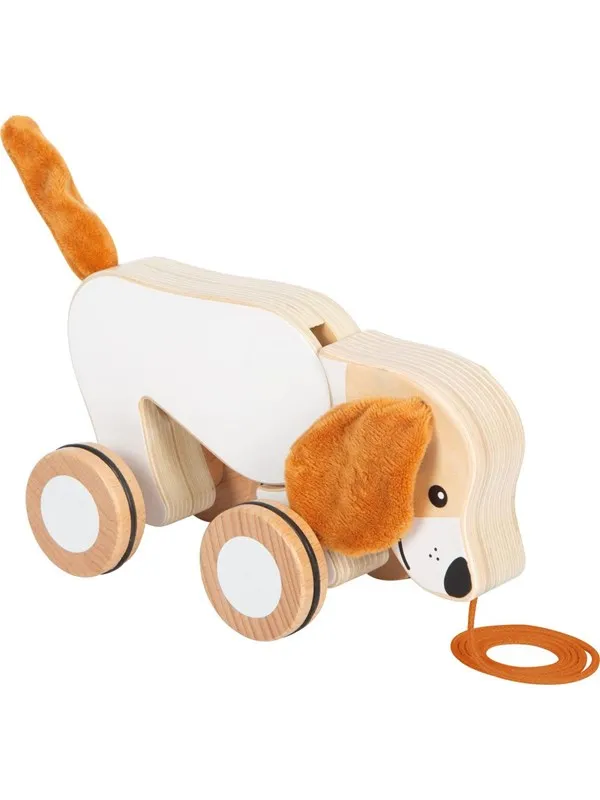 Small Foot - Wooden Sled Dog with Crinkly Ears