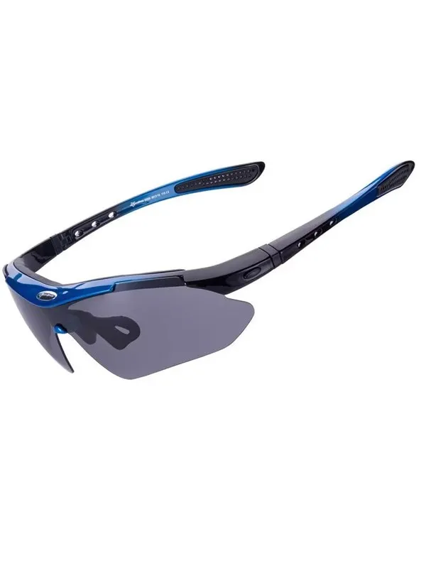 Rockbros 10007 Polarized Cycling Glasses - Black and Blue