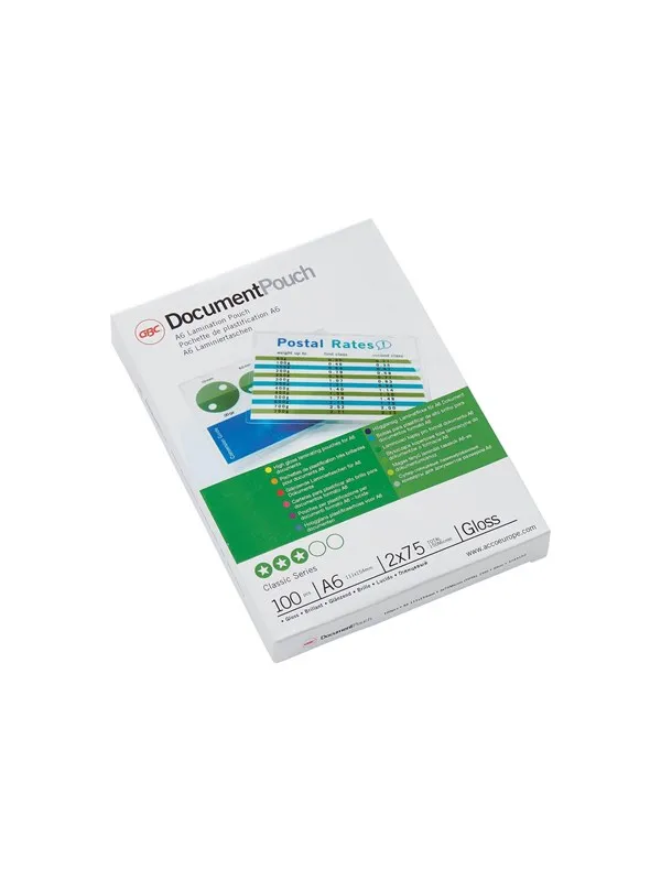 GBC Laminating Pouch - 100-pack - glossy - 111 x 154 mm - 75 g/m² - lamination pouches