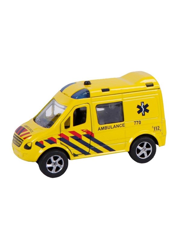 2-Play Traffic Die-cast Pull Back Ambulance NL Light and Sound