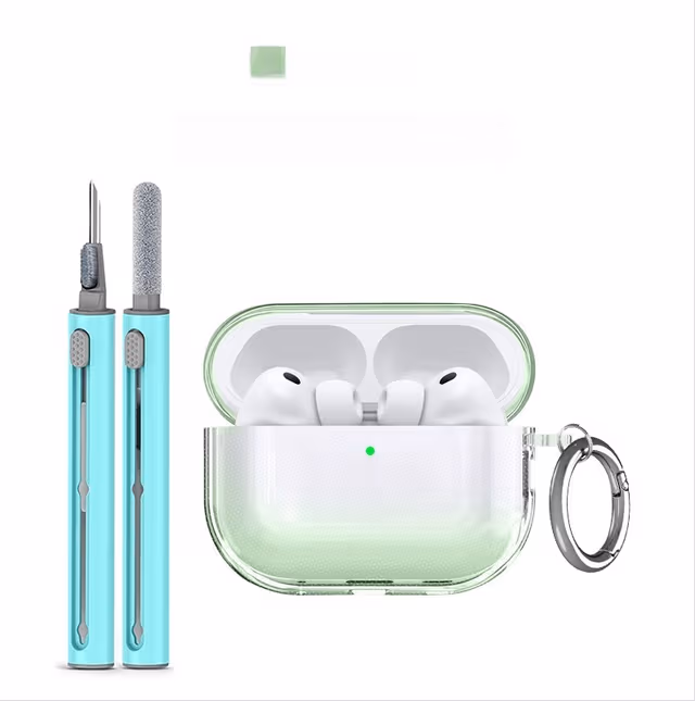 TPU Beskyttelsesetui Kompatibelt med Apple AirPods Pro 3 - Anti-ripe, Støvtett og Vaskbart Grønn
