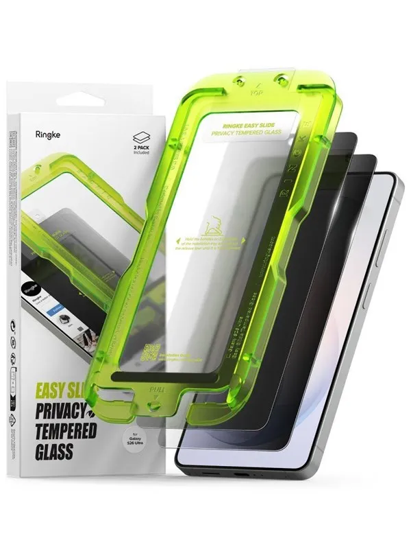 Ringke Easy Slide Tempered Glass Privatizing 2-Pack for Samsung Galaxy S26 Ultra