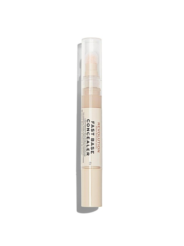 Makeup Revolution Fast Base Concelear, Under-Eye Concealer Pen, C 3, 4.5 ml
