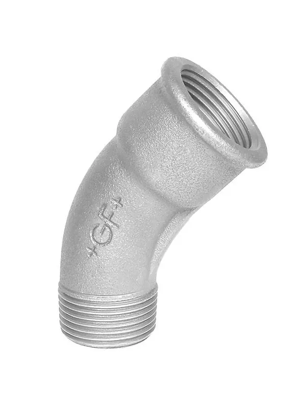+GF+ long bend 45° galvanized 1/2'' socket nipple