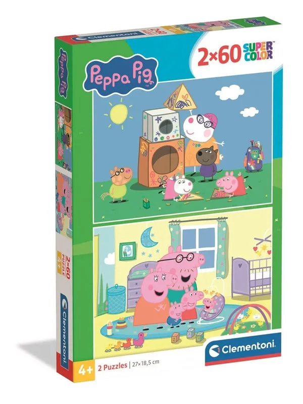 Clementoni Puzzle Peppa Pig 2026 2x60 pieces Gulv