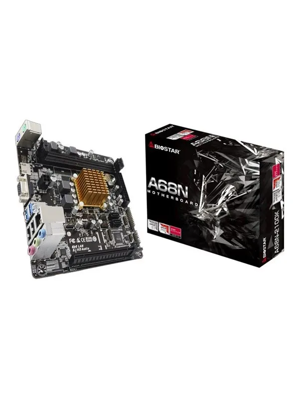 BIOSTAR A68N-2100K Hovedkort - socket - DDR3L (Low Voltage) RAM - Mini-ITX