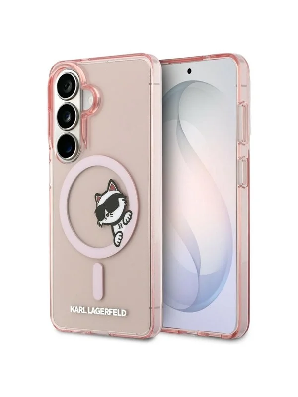 Karl Lagerfeld IML Peekaboo Choupette MagSafe Case for Samsung Galaxy S26 - Pink