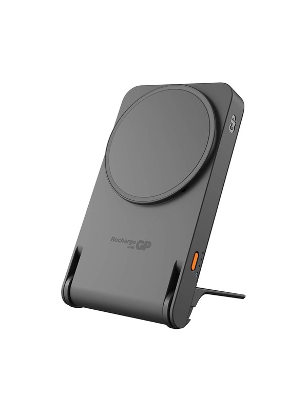 GP Powerbank Magnetic Safe 2-In-1 Wireless 5000mAh Nødlader - Grey - 5000 mAh