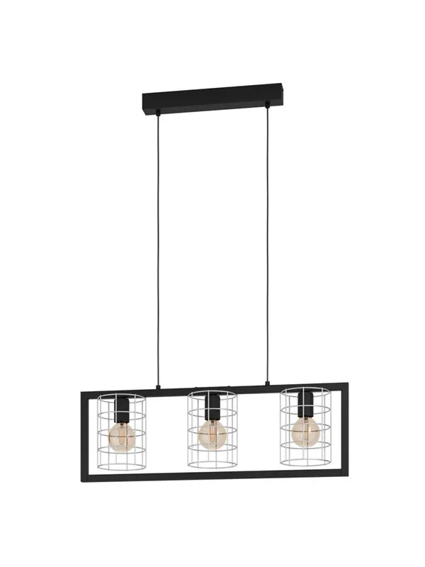EGLO JUBILY LANGBORD E27 L770 SVART/HVIT