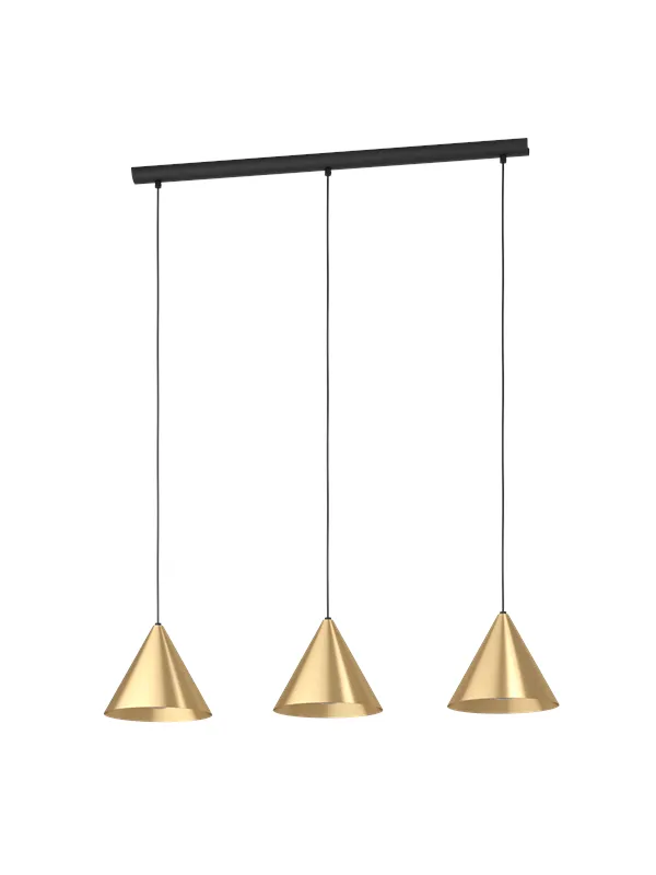 EGLO NARICES long table pendant black/brushed brass
