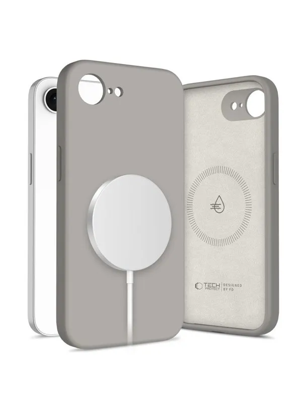 Tech-Protect  Silicone MagSafe Case for iPhone 16e / 17e - Gray