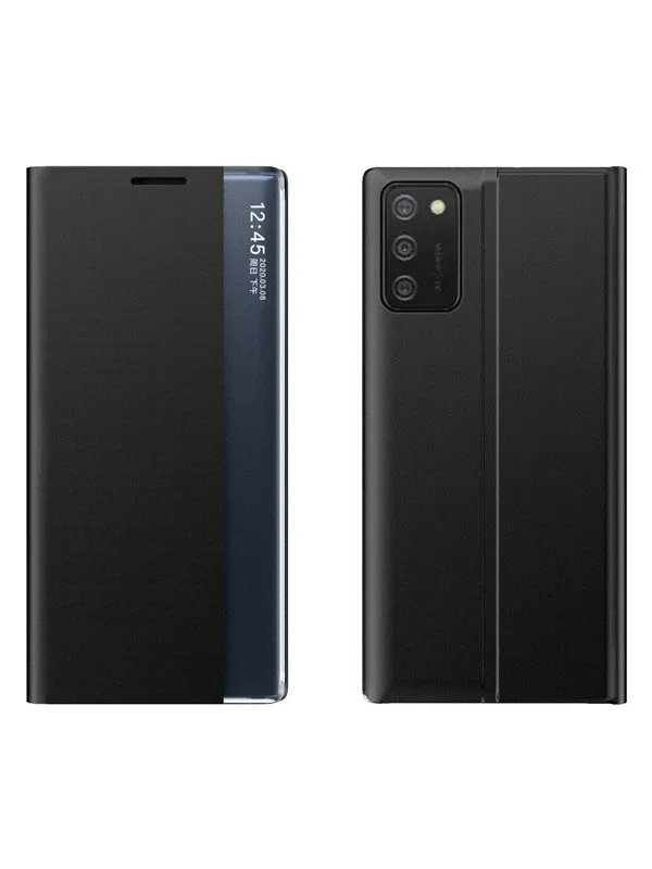 Hurtel New Sleep Case Cover with a Stand Function for Samsung Galaxy A03s (166.5) Black