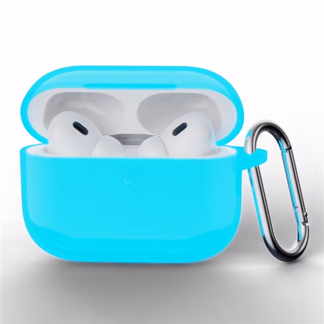 Til AirPods Pro 3 Silikondeksel Integrert Bluetooth-øretelefondeksel med krok - Luminous