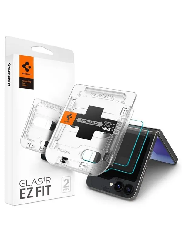 Spigen Glass tR EZ Fit Cover 2 Pack - Samsung Galaxy Z Flip6/7 FE