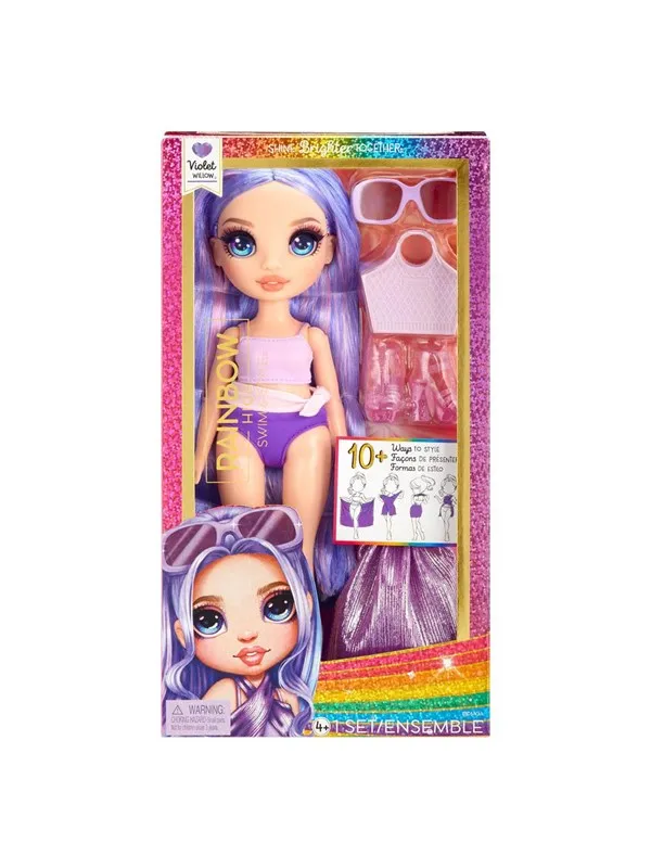 MGA Rainbow High Swim & Style Pop - Violet