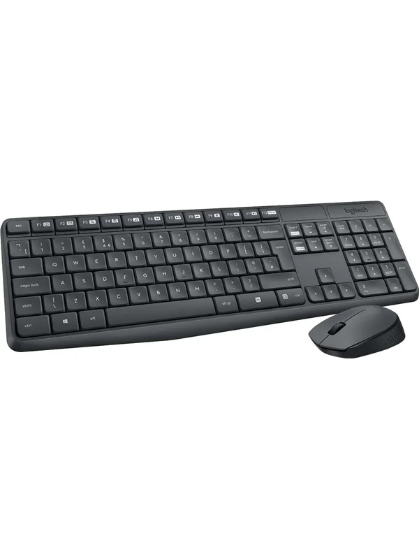 Logitech MK235 Wireless Combo - US - Tastatur & Mussett - Engelsk (USA) - Grå