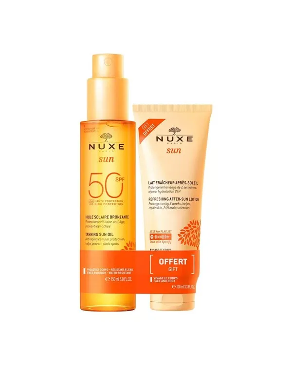 Nuxe Set : Sun Anti-Ageing Tanning Oil SPF 50