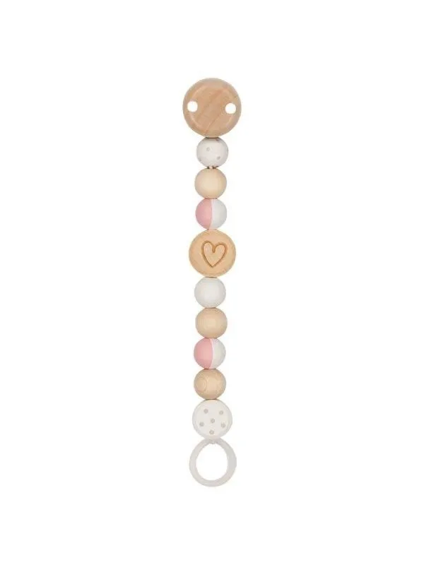Goki Wooden Pacifier Chain Heart